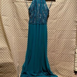 Teal/ Blue Prom dress.
